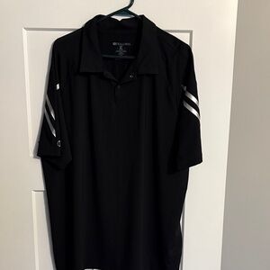 Holloway Black Polo with White Accents